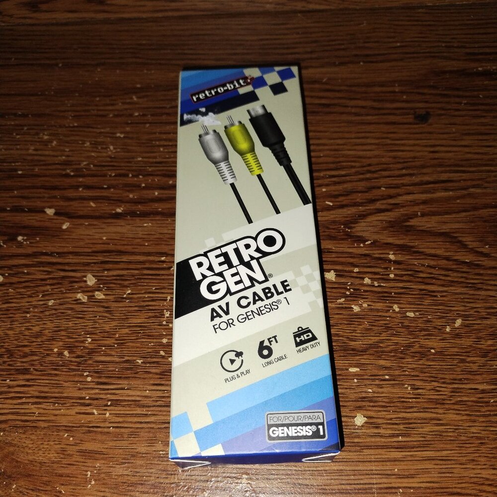 Retro-Gen AV Cables (Retro-bit, 2012) for Sega Genesis 1 (unopened)